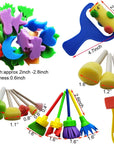 53 Pcs Paint Sponge Brush Sets, Kids Art Tool Kits, DIY Crafts Drawing Tools,Round Sponges,Color Randomly
