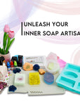 Soap Making Kit for Adults & Kids - Soap Making Supplies with 2Lbs Glycerin Soap Base, Silicone Molds, Dried Petals, Fragrance Oils, Pigments & More - Fun, Easy, Creative DIY Craft Kits