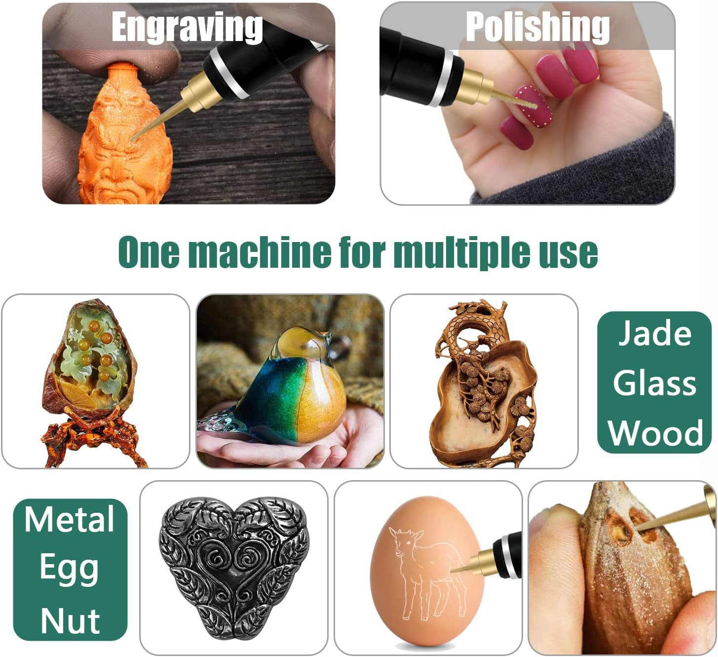 Electric Engraving Pen with 36 Stencils,25W Cordless Etching Engraving Tool with 35Bits,Usb Rechargeable Mini Micro Professional Engraver Machines for Jewelry Wood Metal Glass Stone Plastic (Black)