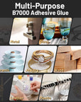 Upgrade B-7000 Jewelry Bead Glue for Crystal Rhinestone, Clear Fabric Glue 3Pcs 25Ml 0.9 Fl Oz Multipurpose Adhesive for Rhinestone Crafts Fabric Metal Stone Nail Art Wood Glass(75Ml / 2.7Oz in Total)