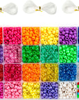 Pony Beads, 3,300 Pcs 9Mm Pony Beads Set in 23 Colors with Letter Beads, Star Beads and Elastic String for Bracelet Jewelry Making by