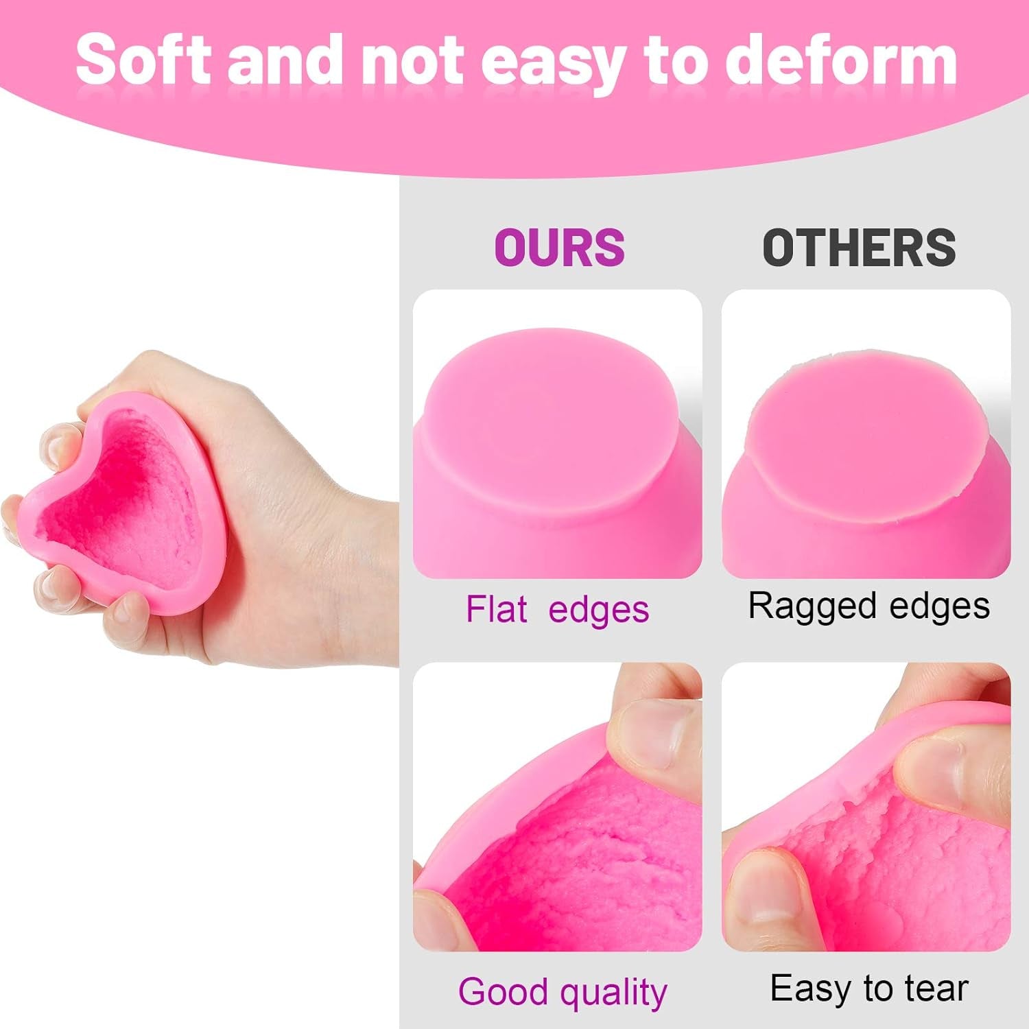 Silicone 3D Ice Cream Ball Shape Silicone Molds Cookie Pastry Mold Soap Candle Clay Mold Aromatherapy Plaster Mold, for Wedding Cake Chocolate Dessert Pudding Mousse DIY Kitchen Baking (3 Pieces)