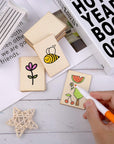 100 Pieces 2 X 3 Inches Unfinished Wood Pieces Rectangle Blank Sharp Corners Wooden Sheets for DIY Arts Craft Project