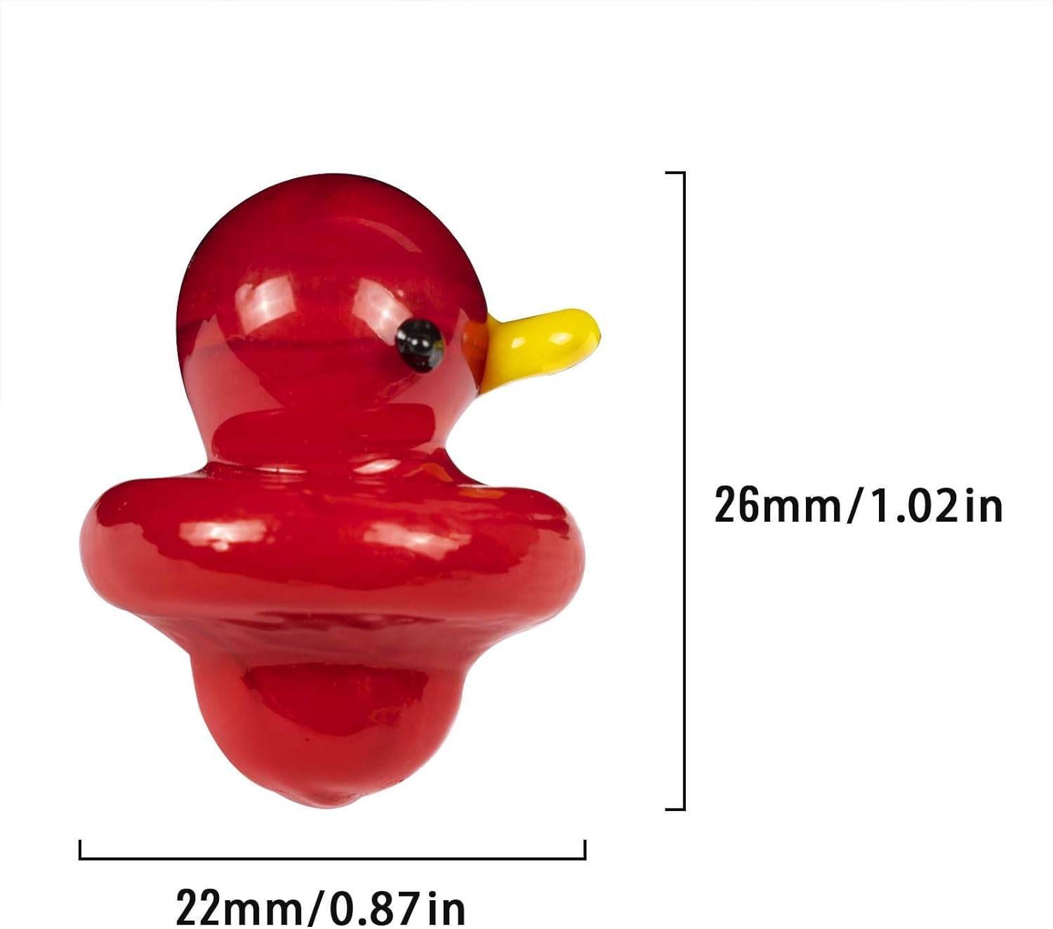 Glass Duck Art Tube Cover, 2Pcs (Red and Green)，With Cleaning Brush.