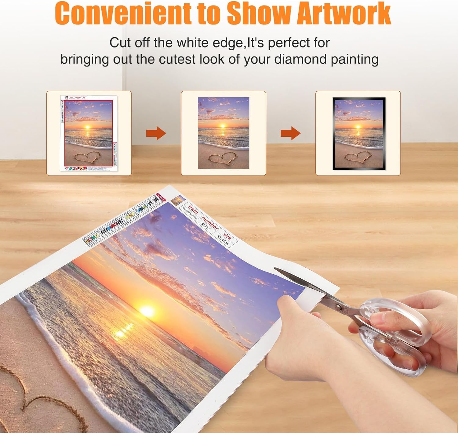 2Pack Diamond Painting Frames, Frames for 12X16In/30X40Cm Diamond Art Canvas, Magnetic Diamond Painting Frame Self-Adhesive, Diamond Art Frames for Wall Window Door (Black)