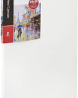 810-2 LARGE White 24" X 36" STRETCHED ARTIST CANVAS, Pack of 2, Gesso Primed - 100% Cotton Rectangular Canvases, 5/8" Profile, Art Supplies for Oil and Acrylic Painting