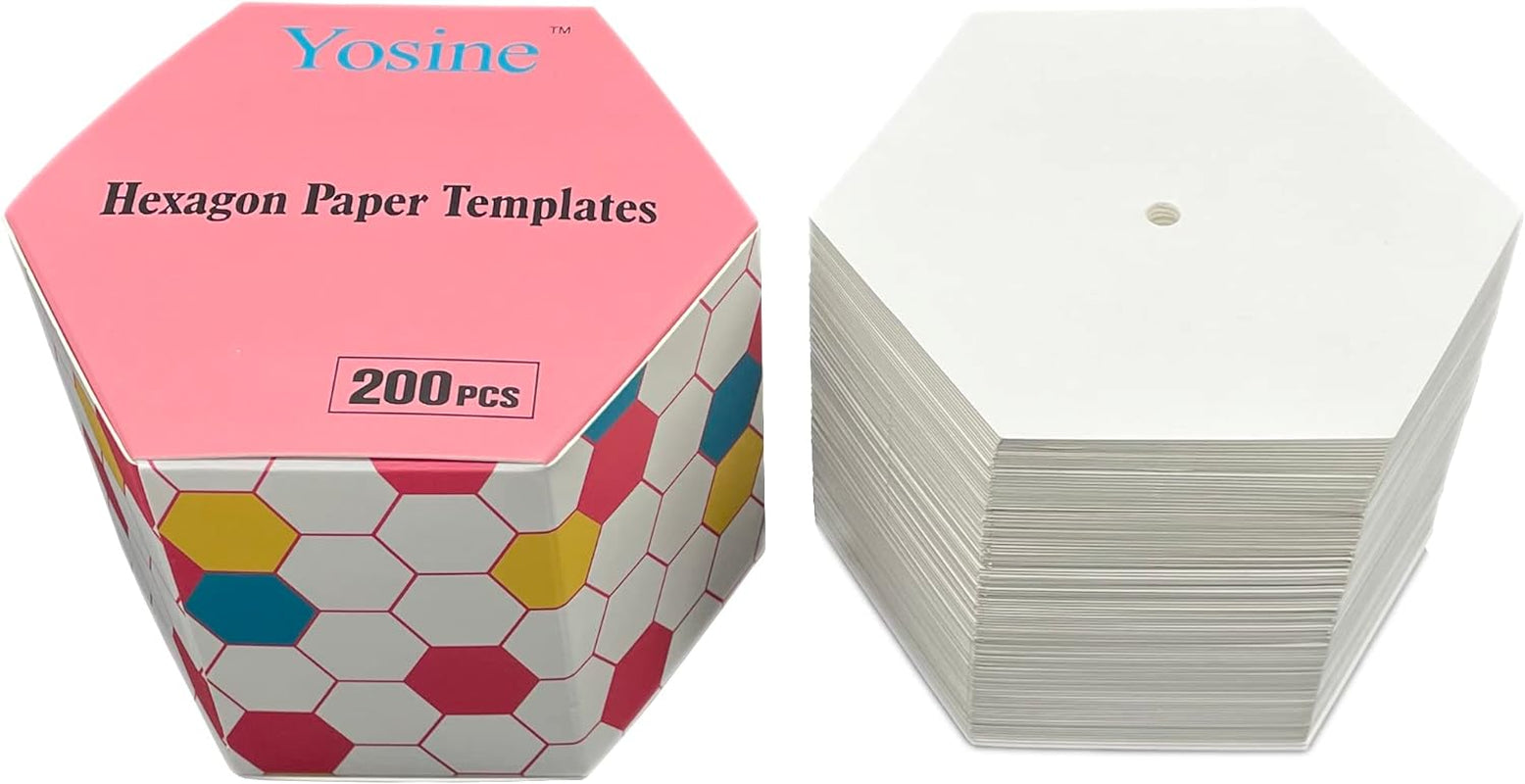 200Pcs 2 Inch Paper Piecing Paper for Quilting DIY Patchwork Sewing Crafts,Quilting Templates for Quilting Accessories Crafting Tools,Hexagon Quilting Papers