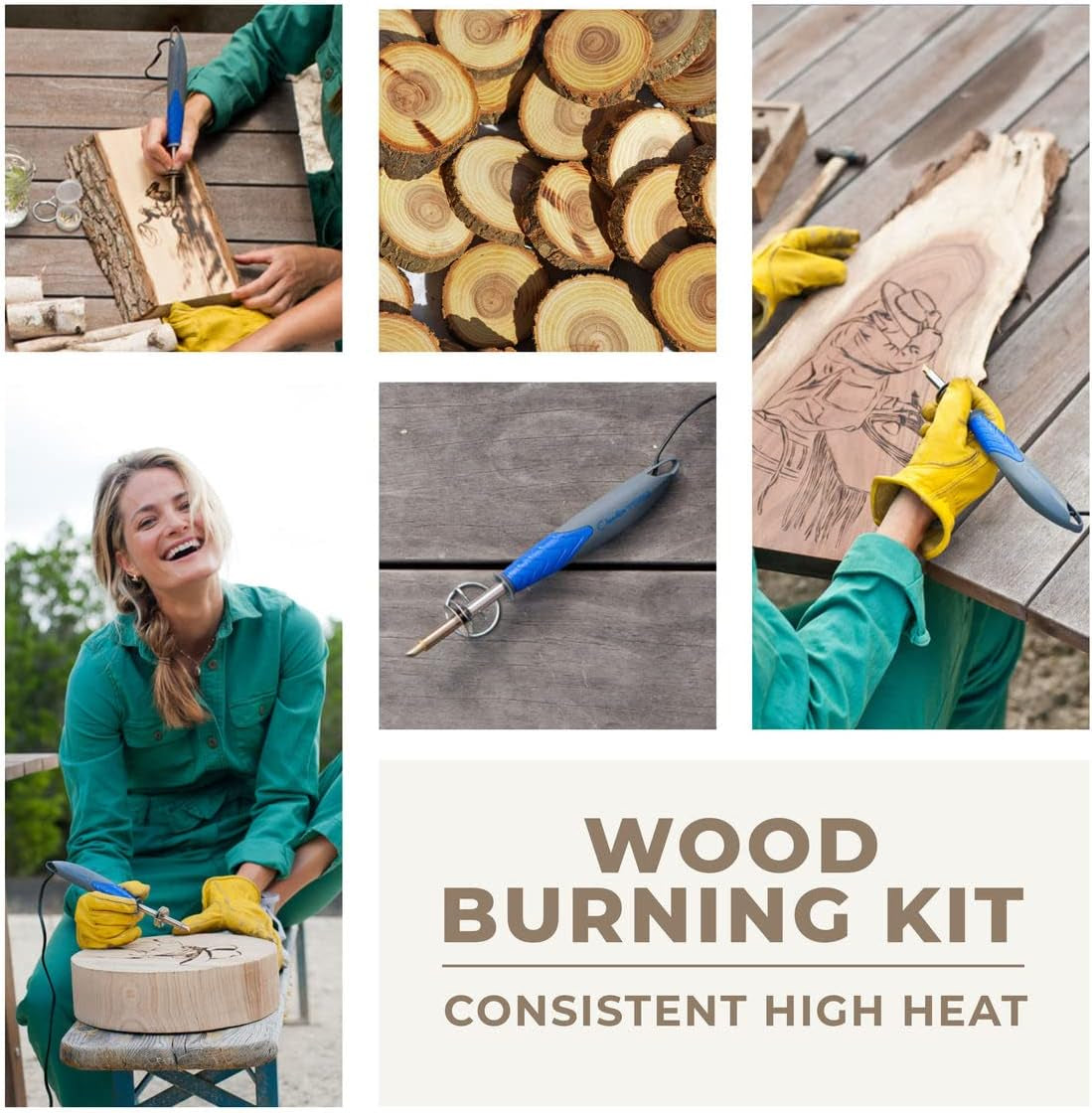 Pyrography Wood Burning Kit for Adults, Beginners, and Professionals, Wood Burning Pen with 8 Tips, Wood Burner Tool for Woodburning Crafts by ﻿