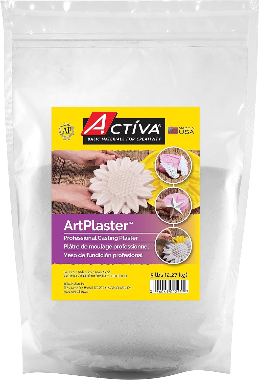 Artplaster Premium Plaster-5 Pounds Casting Compound, White, Packaging May Vary