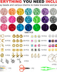 6200 Pcs Clay Beads Bracelet Making Kit, Flat round Polymer Heishi Friendship Bracelet Jewelry Kit with Charms and Elastic Strings for Girls 8-12 Gifts for Kids
