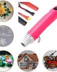 Heat Gun, Crafts Heating Tool Epoxy Resin Molds Silicone Embossing Craft Dryer Paint Blower for Acrylic Pouring Bubble Buster Small Art Heater Blow Guns (Pink)