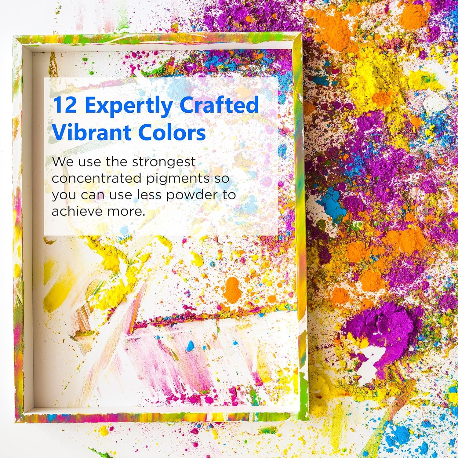 - Fluorescent Powder 12 10G Jars of Pigment for Paint, Dye, Soap Making, Nail Polish, Epoxy Resin, Candle Bath Bombs, Slime Lime,Purple,White