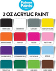 Palmer 2Oz 16 Color Acrylic Paint Set, Perfect Color Selection