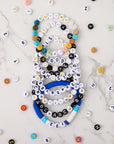2000Pcs Letter Beads for Bracelets, 9 Color round Alphabet Number Beads with 1 Roll Elastic String for Bracelet Necklace Jewelry Making Supplies (7X4Mm)