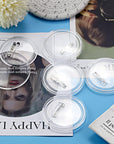 70 Pack Acrylic Design Button Badge, Clear Plastic Craft Button with Pin, Button Pin Badges Kit for DIY Craft Supplies, 2.4 Inch