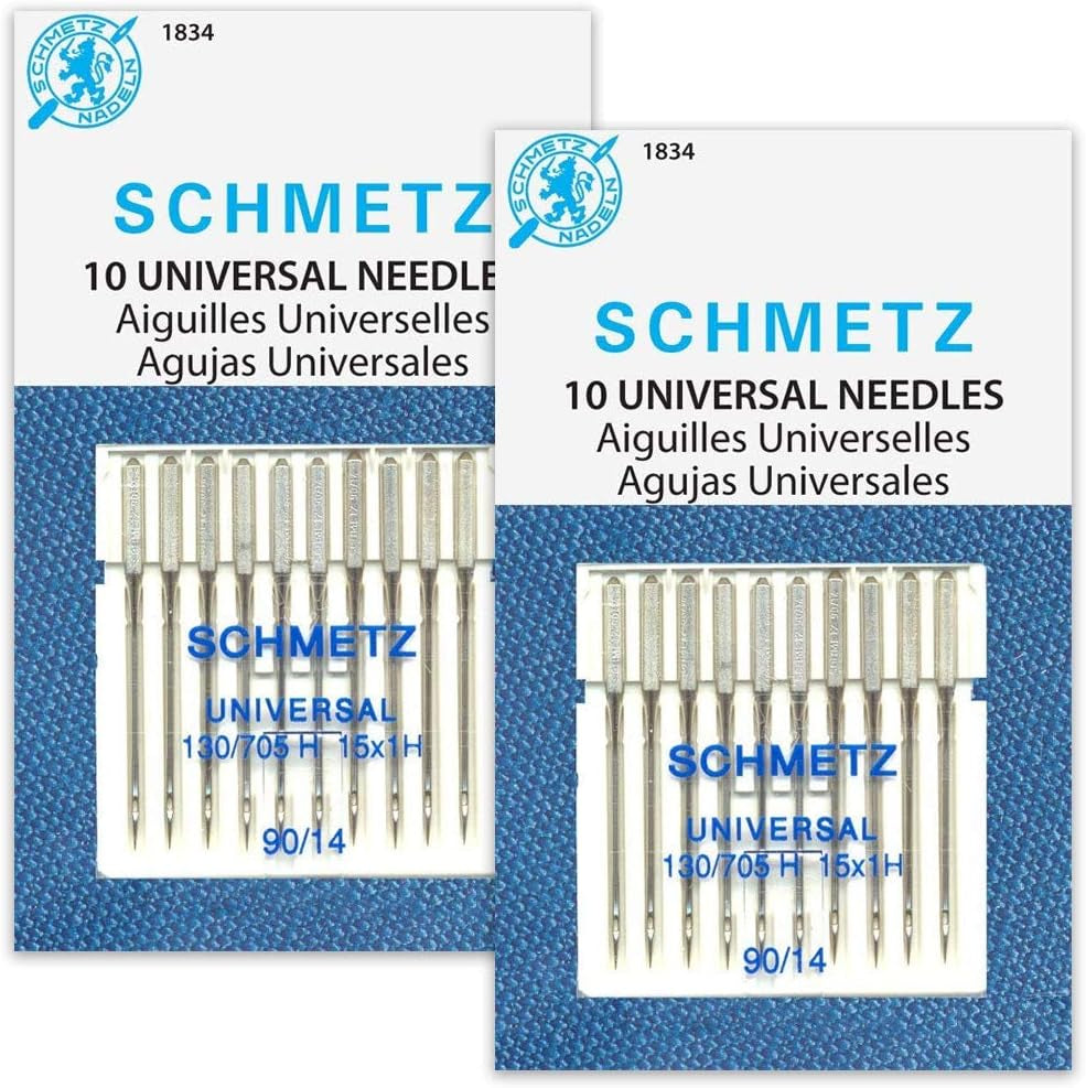 Universal (130/705 H) Household Sewing Machine Needles - Size 90/14-2 Cards - 20 Needles