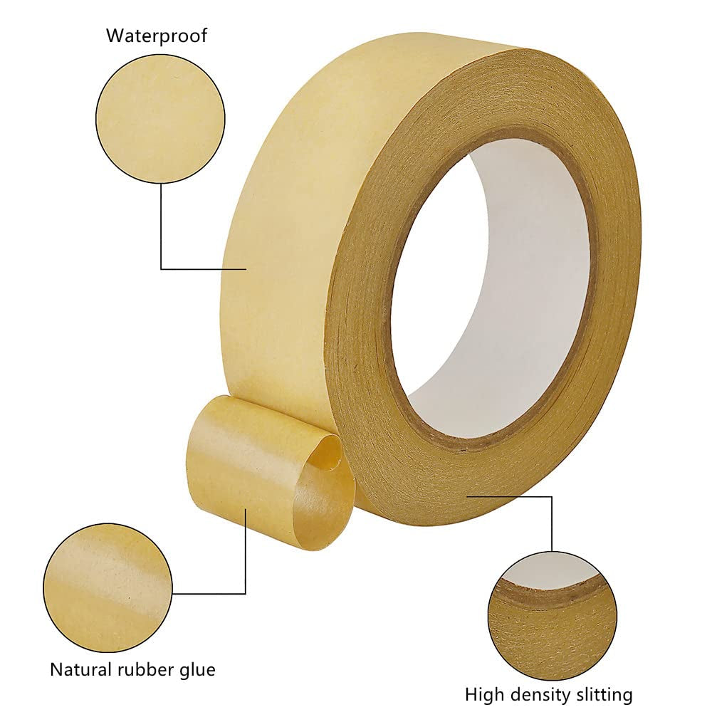 Self Adhesive Picture Frame Backing Tape Rolls Kraft Brown 1.4'' Wide X 55 Yd