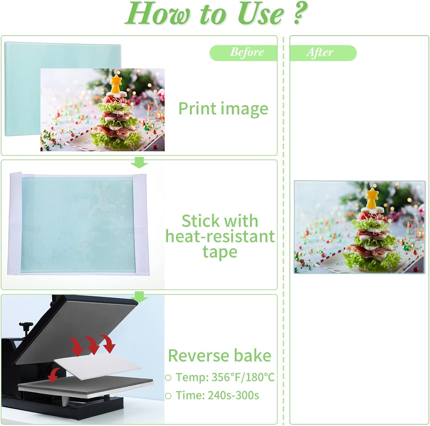 2 Pieces Sublimation Tempered Glass Cutting Board, Textured Sublimation Blank Supplies for Heat Press Machine (8 X 11 Inch)