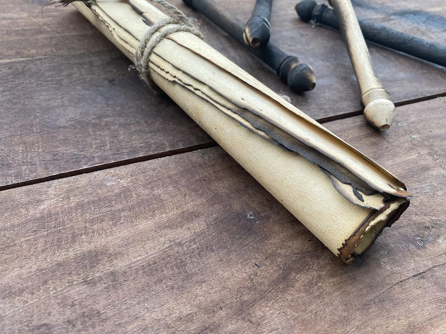 Handmade Antique Blank Paper with Slightly Burned Paper Edge - 8.3 X 5.8 - A5 Package of 50 for Writers, Invitations, Crafts - Thick 150 GSM Recycled Paper