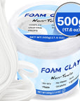 Foam Soft Clay for Slime, 500G(17.6OZ) Lightweight Moldable Air Dry Clay Suitable for DIY Creative Art Design/Creative Crafts Sanding or Shaping with Sculpting Tools,White