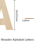 162 Pieces 2 Inch Wooden Letters with Storage Tray, 2 in Wood Alphabet Letters for Crafts, Small 2" Unfinished Wooden Craft Letters for Wall Decor, DIY, Learning Abcs, 6Pcs for Each Wood Letter