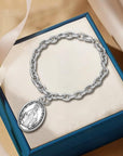 60Pcs Our Lady Miraculous Medal Floral Rosary Centerpiece Cross Jesus Virgin Mary Catholic Alloy Crucifix Charms for DIY Jewelry Making 12Mmx20Mm(A585)