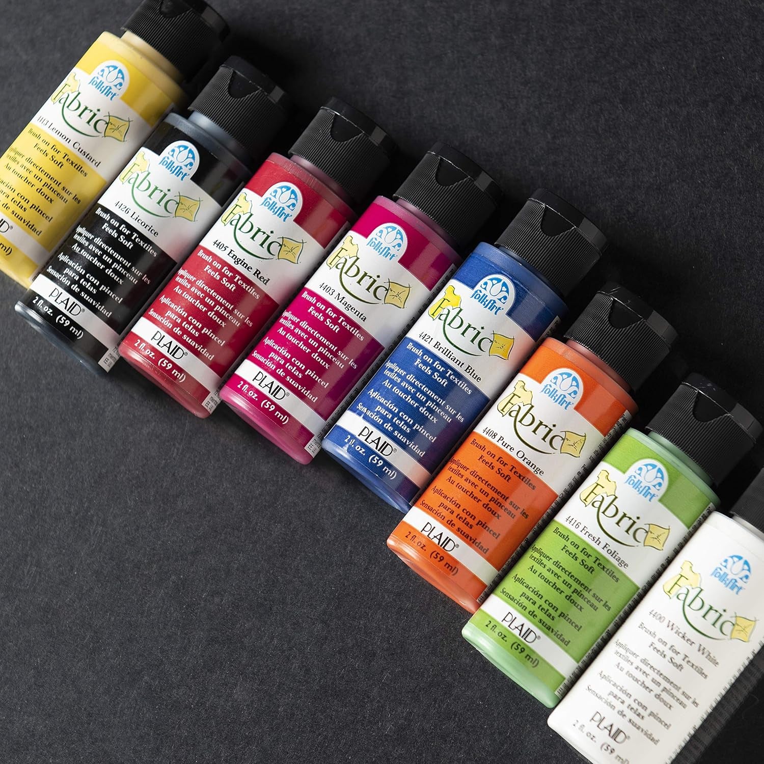 Brush on Fabric Acrylic Paint Beginner Set (2-Ounce),