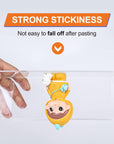 504 Pcs Clear Removable Adhesive Dots, Glue Point Dots for Crafts Balloons Poster, Double Sided Sticky round Dots (0.39 Inch)