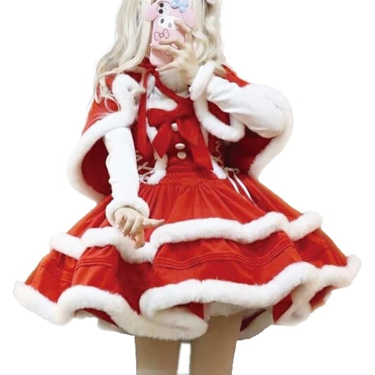 Winter Velvet Noel™ – Women’s Christmas Dress, Skirt &amp; Hooded Cloak Set