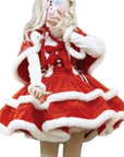Winter Velvet Noel™ – Women’s Christmas Dress, Skirt & Hooded Cloak Set