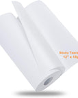 Sticky Self-Adhesive Tear Away Embroidery Stabilizer Backing 12" X 10 Yd Roll - Medium Weight for Napped Fabric & Hoop Less Embroidery