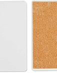10 Pack White Unglazed Ceramic Tiles for Crafts with Cork Backing Pads for Coasters, DIY Arts and Crafts (4.25 X 4.25 In, Square)