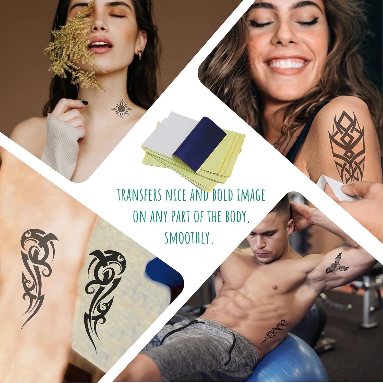 Tattoo Transfer Paper 35 Sheets for Tattooing to Skin, 4 Layers Premium Thermal Stencil Diy, A4 Size (PACK of 35)