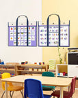 2 Pack Large Poster Storage Bag (31.5"×25.5") Bulletin Board Holder Art Portfolio Container for Teachers Classroom Organization