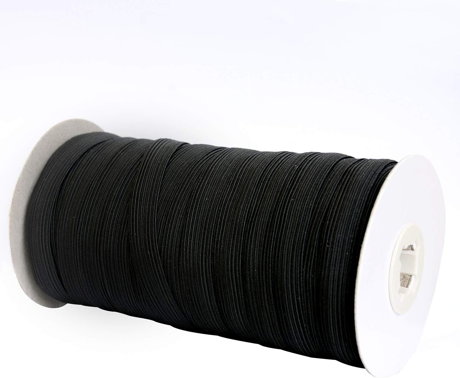 50 Yards Length 1/2" Width Flat Elastic Band for Sewing Stretch Elastic Cord for DIY Projects, Arts &amp; Crafts (Black)