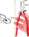 41 Sets Key Fob Hardware and Glass Running Pliers Tool, for Key Fob Hardware Install, Silver
