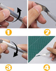 Self Healing Sewing Mat, Exacto Knife Precision Carving Craft Hobby Knife Kit for DIY Art Work Cutting, Hobby, Stencil, Scrapbooking-A4(9"X12")