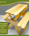 Wooden Poplar Wood Craft Sticks. Jumbo Size, 6 X 3/4, Wood, Natural Poplar Wood, 500Ct. Multipurpose Craft, Popsicles, Waxing, Arts and Crafts.