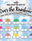 One-Step Tie Dye Kit, over the Rainbow, Easy Party Activity, Gift Idea, 15-Color Kit