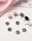 Women Shirt Brooch Pins: 25Pcs Pearl Cover up Button Pin Safety Brooch Buttons - No Sew Metal Tie Tacks Clips for Clothing Dress Supplies Decoration