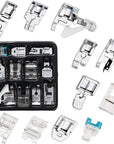 Presser Feet Set 11Pcs Snap on Sewing Machine Foot for Brother Singer Janome Babylock Kenmore Low Shank Sewing Machine Use