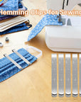 Set of 20 Sewing Clips, Stainless Steel Hemming Clips 3 Inches Measurement Ruler Quilting Supplies, Hem Marker, Sewing Supplies and Accessories