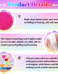Nylon String for Bracelets,  20 Rolls Chinese Knotting Cord Nylon Beading Thread for Kumihimo, Braided Bracelets, Beading, Necklaces, Macrame Craft, Wind Chime, Jewelry Making