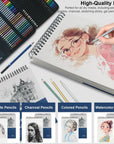 9" X 12" Sketch Book, Hardcover Sketchbook, Top Spiral Bound Sketch Pad, 100 Sheets (68Lb/100Gsm) Drawing Paper Pad, Art Supplies for Adults for Kids Drawing Notebook.