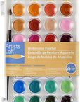 36 Color Watercolor Pan Set with Natural Hair Brush Necessities - Watercolor Set for Students, Teachers, Artists - 1 Pack