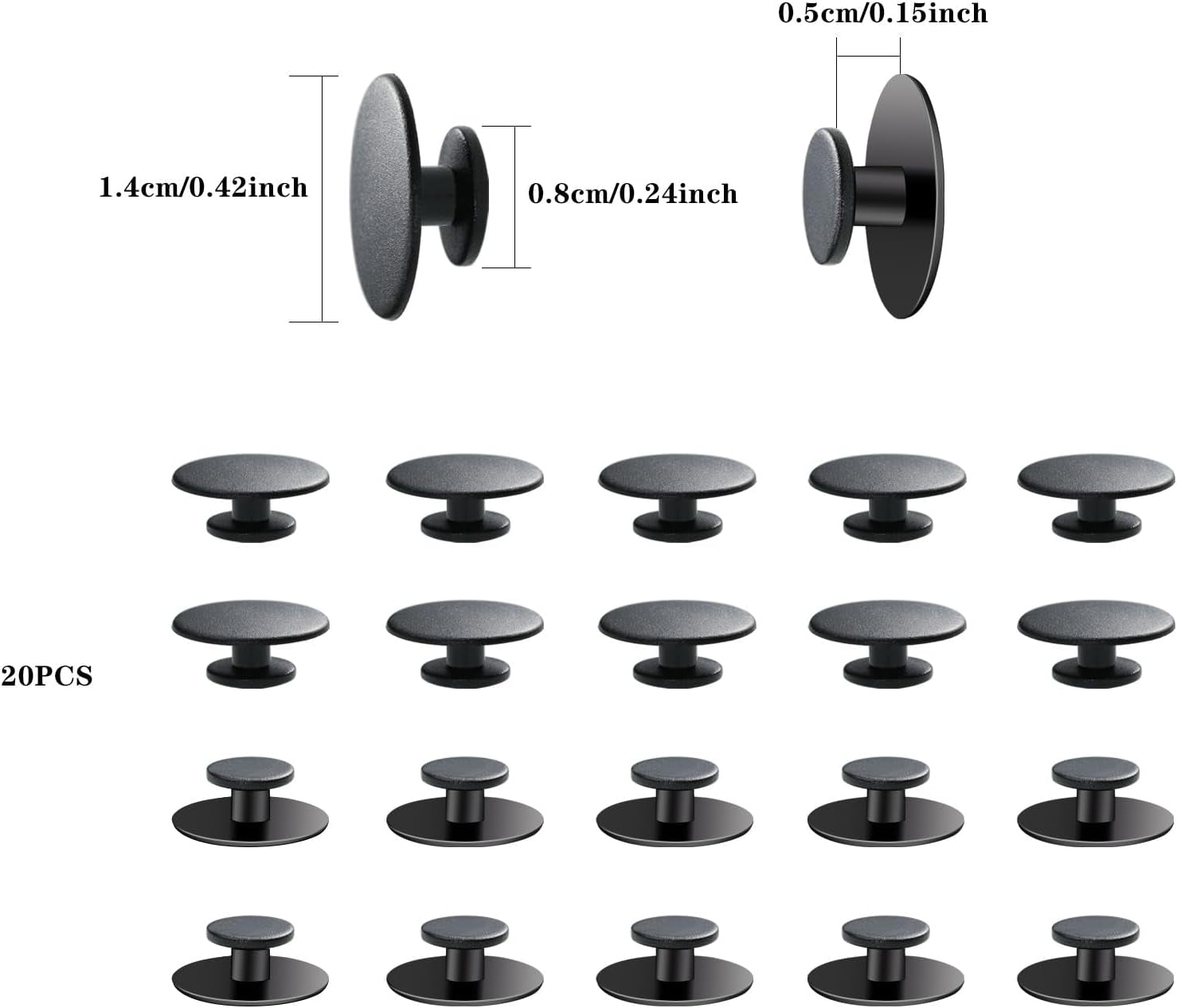 Blank Bit Accessory for Bogg Bags,20 Pcs Insert Charm Rivets,Button Accessories Charm Diy Ornaments for Bogg Bags