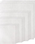 12 PCS White Embroidery Fabric, Pre-Cut Natural Cotton Embroidery Cloth Fabric, 4 Sizes Embroidery Cloth Squares for Embroidery Garment Craft (5.9 to 11.8Inch)