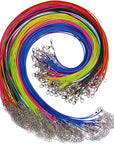150Pcs Black Necklace String Cord Bulk for Charms Pendants, Waxed Cotton Cord with Jewelry Clasps for Bracelets, Necklaces, Jewelry Making and Beading Supplies