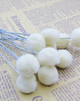 100 Packs Wool Daubers Ball Brush Leather Dye Tool with Metal Handle for DIY Crafts Projects