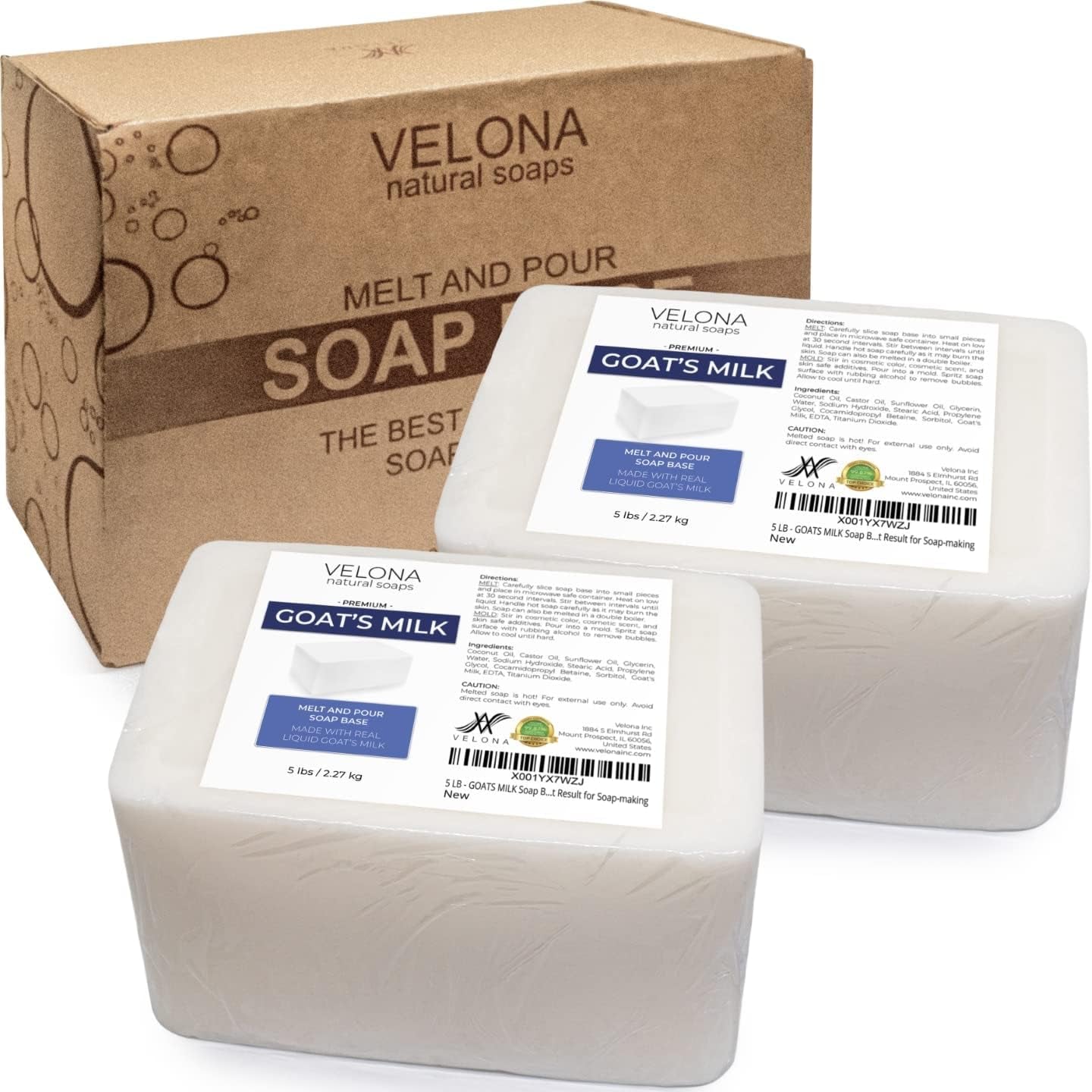 10 LB - Goats Milk Soap Base SLS/SLES Free | Melt and Pour | Natural Bars for the Best Result for Soap-Making
